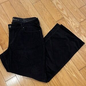 Eddie Bauer Black Corduroy Curvy Bootcut Pants Size Petite 16